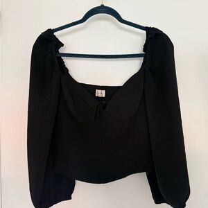 Wilfred Black Puff Sleeve Blouse